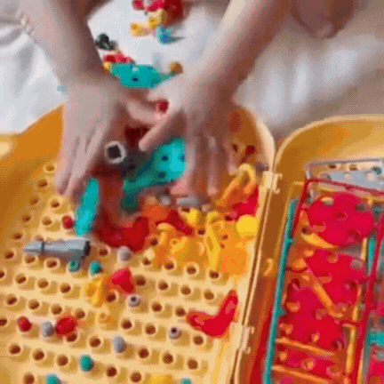 Kinder Bohrmaschine Werkzeugkasten | Lustig und Bildungsreich - Montessori Spielzeug