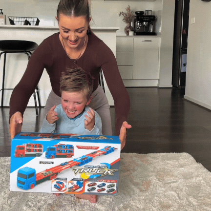 Transport Lkw Spielzeug | Spannend - Rennbahn und Die-Cast Set