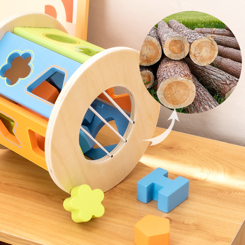 EcoToys WoodBlock PlayCube | Ontwikkel vaardigheden - Educatief houtenspeelgoed