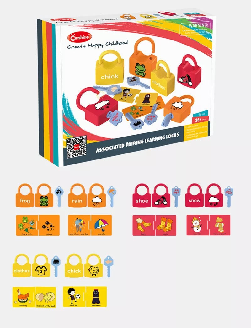 Learn & Play Locks | Stimuleer fijne motoriek - Creatief slotenspel voor peuters