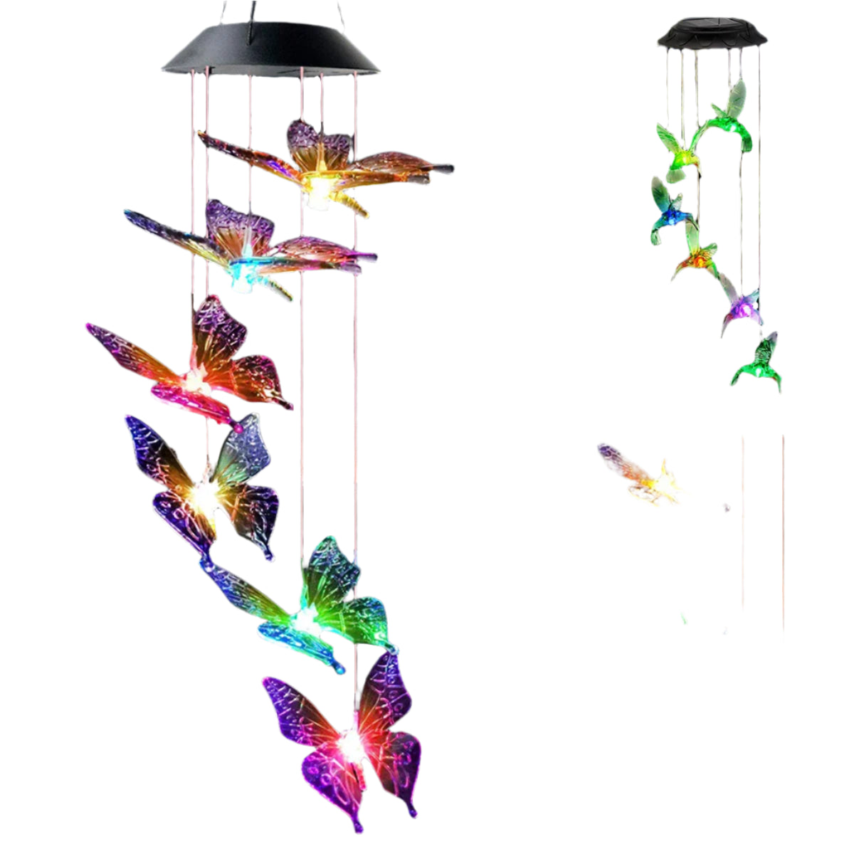 LumiFladder | Magische Atmosphäre für deinen Garten - Solar LED Windspiel