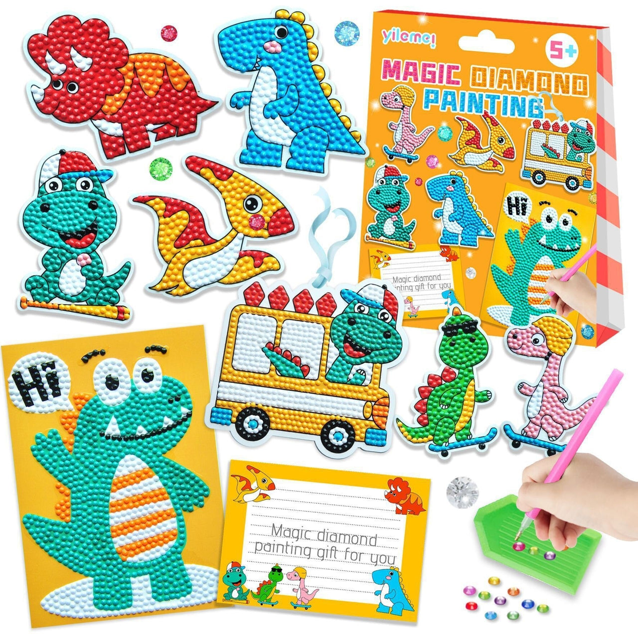 SparkleArt | Lass deiner Kreativität freien Lauf - DIY Diamond Painting Stickerset für Kinder