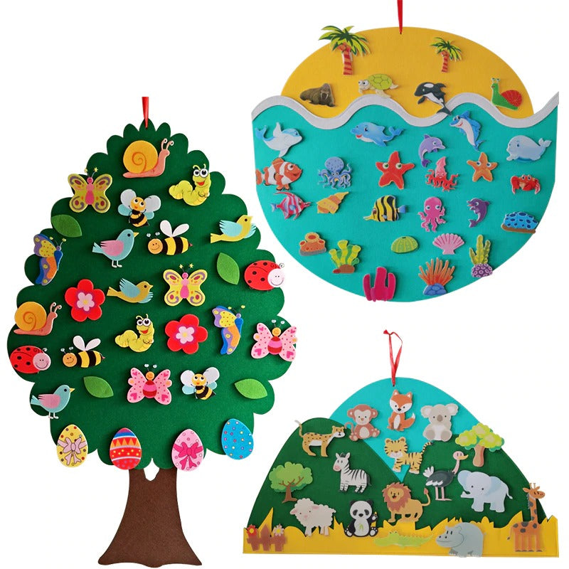Mesa de fieltro Montessori | Juguete creativo y educativo para niños