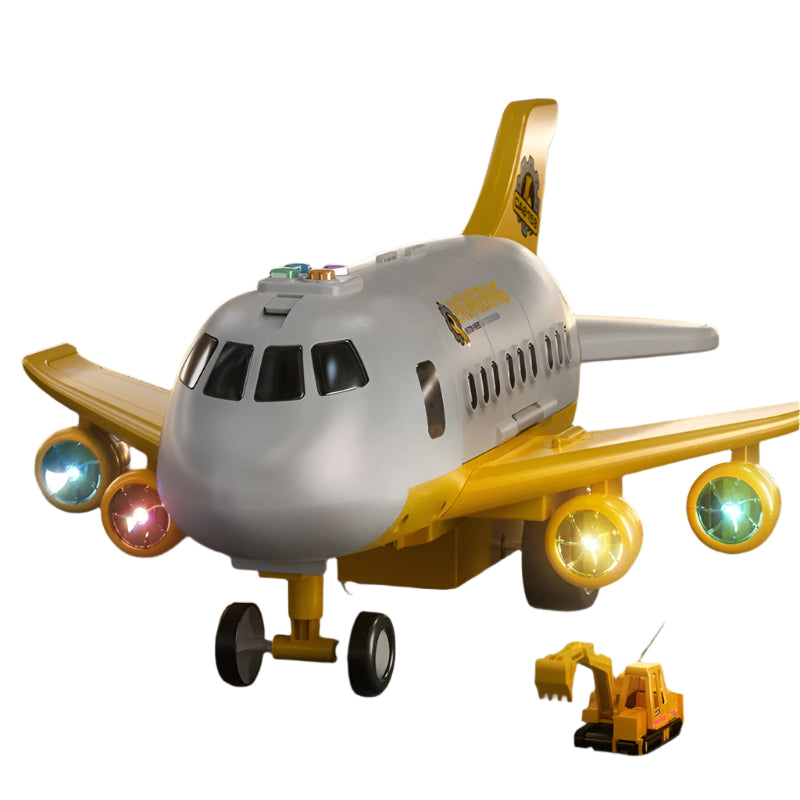SkyVoyager | Vuelo aventurero - Gran set de juego de avión de transporte con vehículos