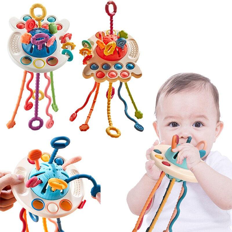 SnuggleStrings | Veilig Spelen - Sensory Silicone Baby Toy