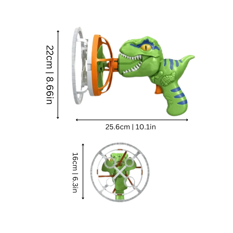 JurassicBubbles | Magischer Spielspaß - Elektrische Dinosaurier Seifenblasenmaschine