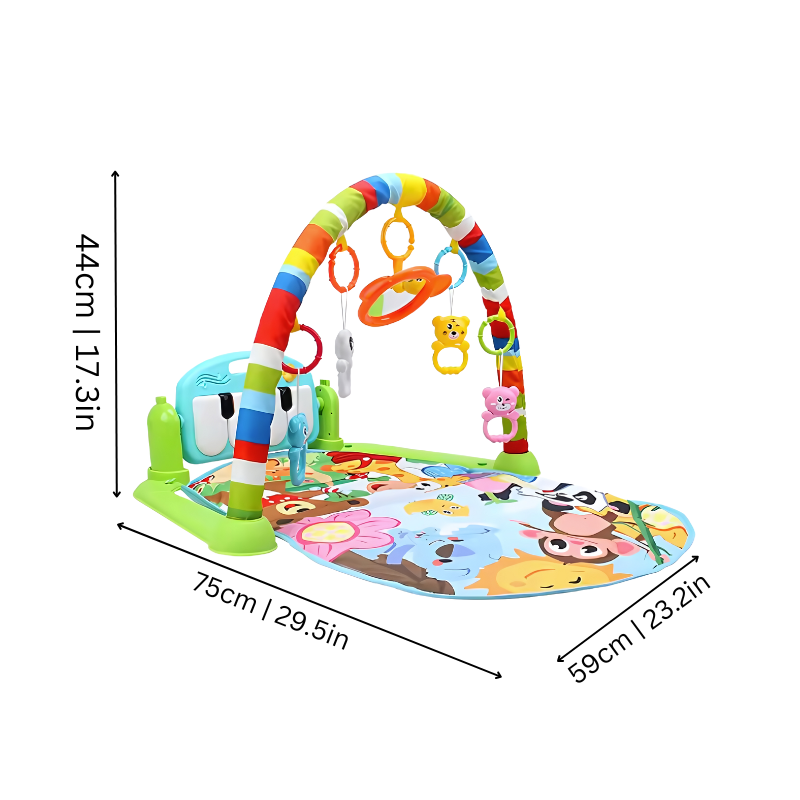 Baby Muziek Rack Speelmat | Perfect voor Baby's - Leuke Activiteit Gym met Piano Toetsenbord