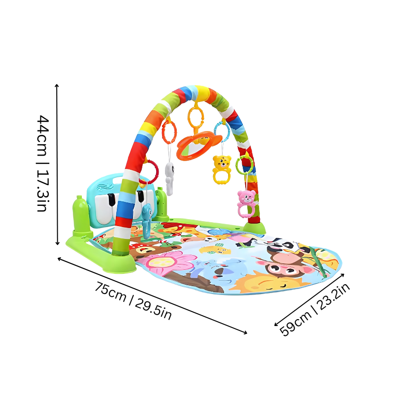 MelodyMat | Musikalischer Spielspaß - Baby-Spielmatte mit Klaviertasten und Zubehör