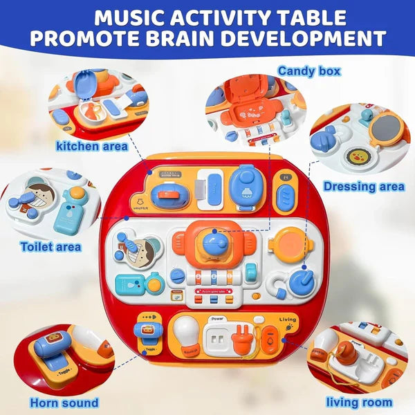 BabyPlay | Lernen und Entdecken mit Freude - Interaktive Aktivitätentisch mit Musik und Licht