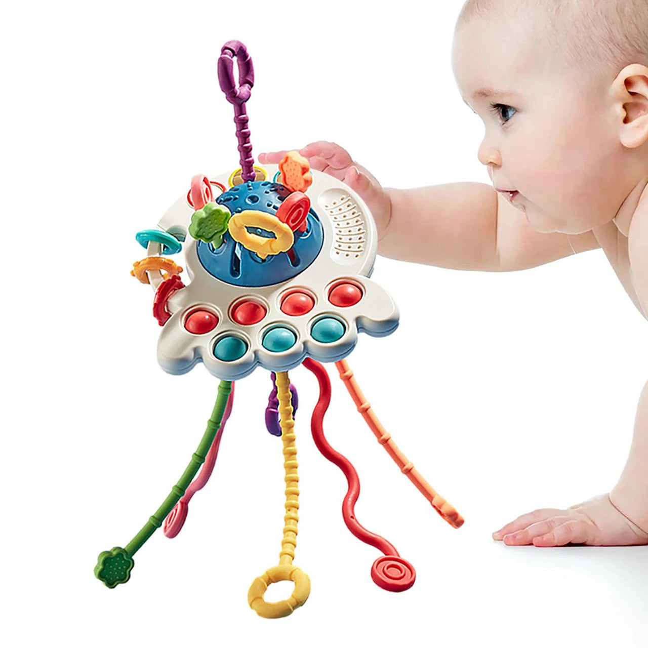 SnuggleStrings | Veilig Spelen - Sensory Silicone Baby Toy