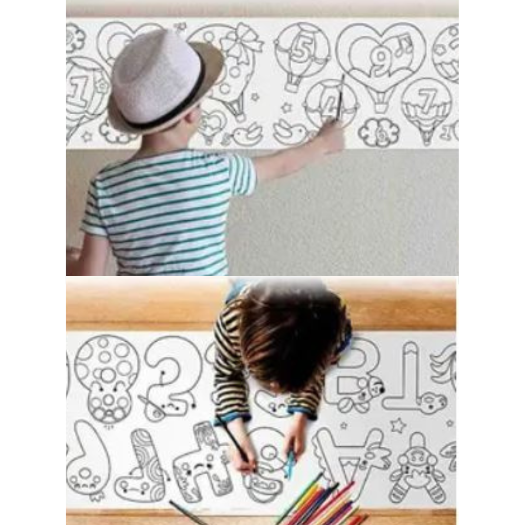 ArtiRoll | Lass Kreativität blühen - Bunte Zeichenrolle für Kinder