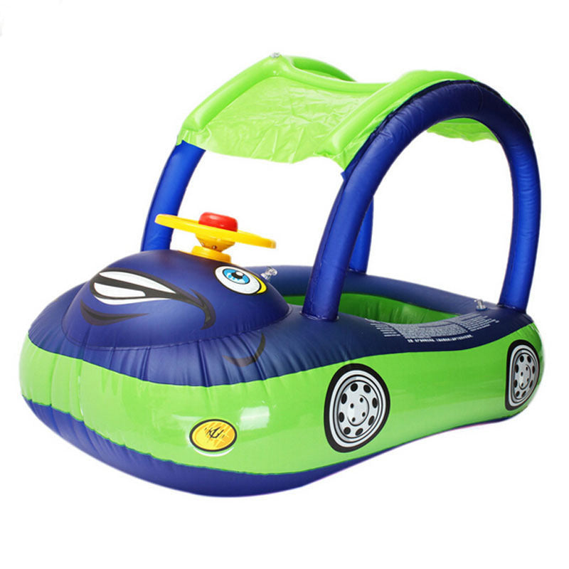 AquaRacer | Spritziger Spaß - Baby Schwimmring mit Sonnendach