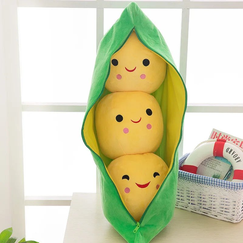 SnugglePea | Guisante abrazable - Guisante gigante de peluche en una vaina