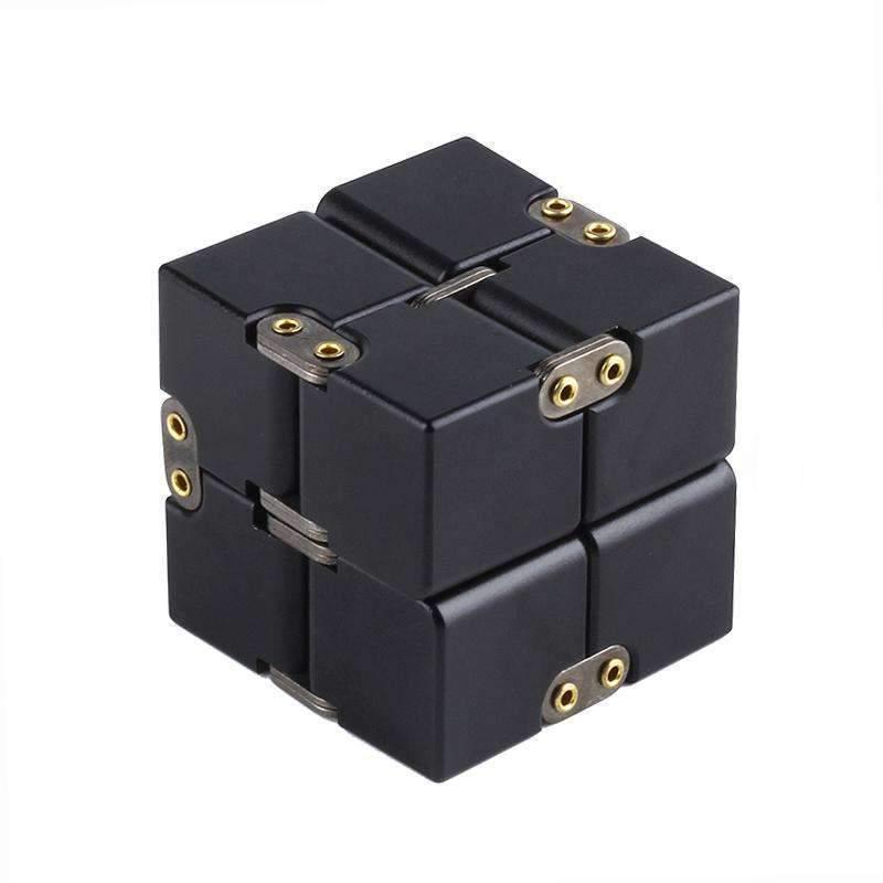 StressMaster | One-Hand Stress Cube - Portable Metal Infinity Cube Toy for Kids & Adults