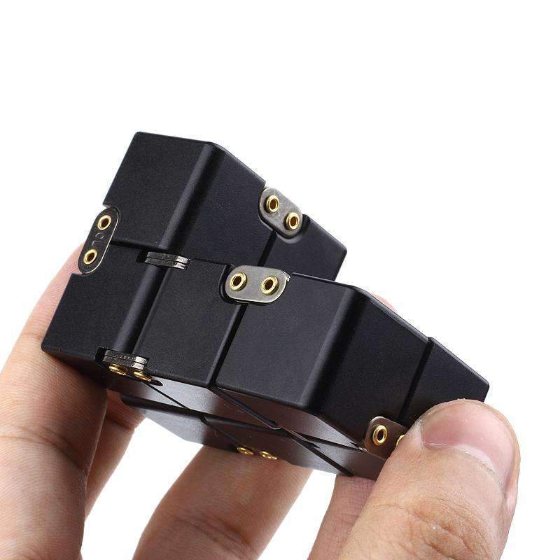 StressMaster | One-Hand Stress Cube - Portable Metal Infinity Cube Toy for Kids & Adults