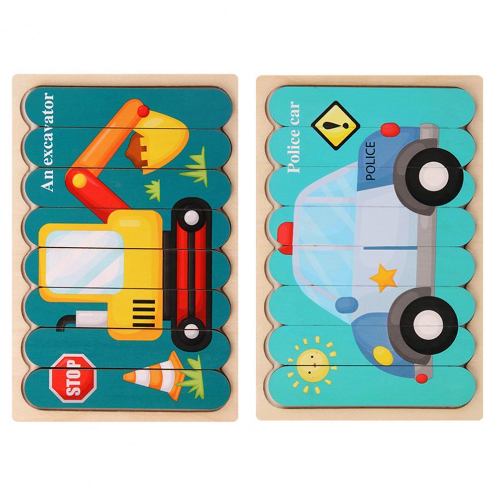 Ecotoys Wooden 3D Vehicle & Fruit Puzzles | Educatief Speelgoed voor Creatieve Kinderen - Leer en Speel met Puzzels voor Jouw Kind