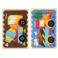 Thumbnail for Ecotoys Wooden 3D Vehicle & Fruit Puzzles | Educatief Speelgoed voor Creatieve Kinderen - Leer en Speel met Puzzels voor Jouw Kind