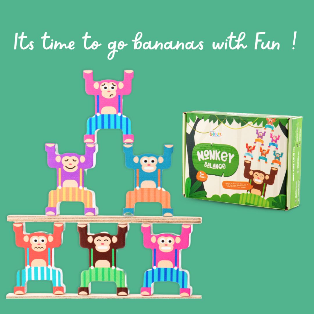 Balanzoo | Learning to cooperate playfully – Wooden Monkey Balance Game